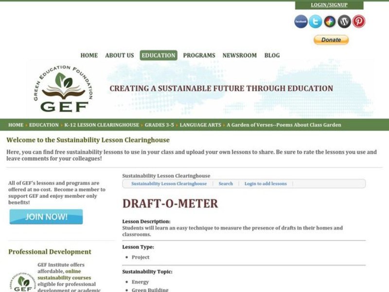 Draft-O-Meter Lesson Plan