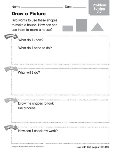 Draw a Picture: Problem Solving Worksheet