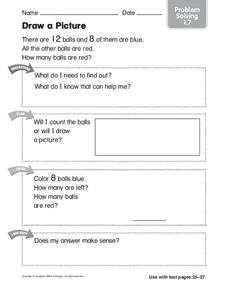Draw a Picture: Problem Solving Worksheet
