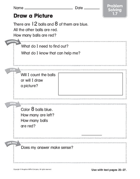 Draw a Picture: Problem Solving Worksheet
