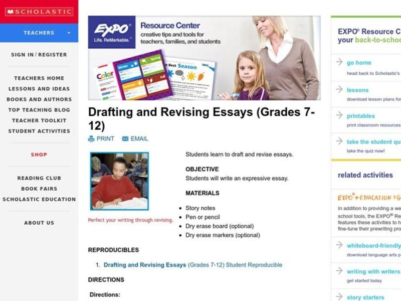Drafting and Revising Essays Lesson Plan