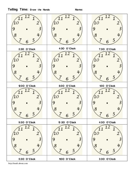 Draw the hands Worksheet