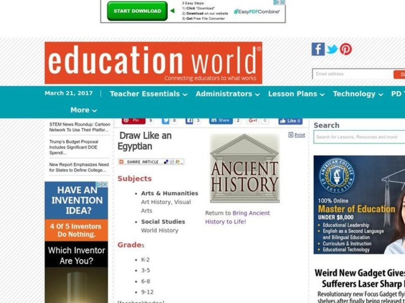 Draw Like an Egyptian Lesson Plan