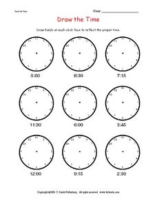 Draw The Time Lesson Plan