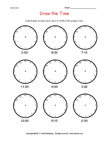 Draw The Time Lesson Plan