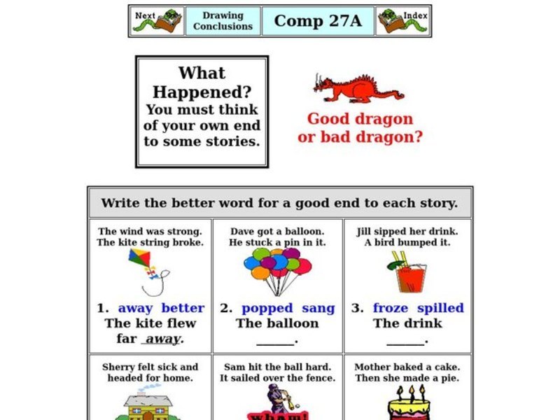 Drawing Conclusions Worksheet