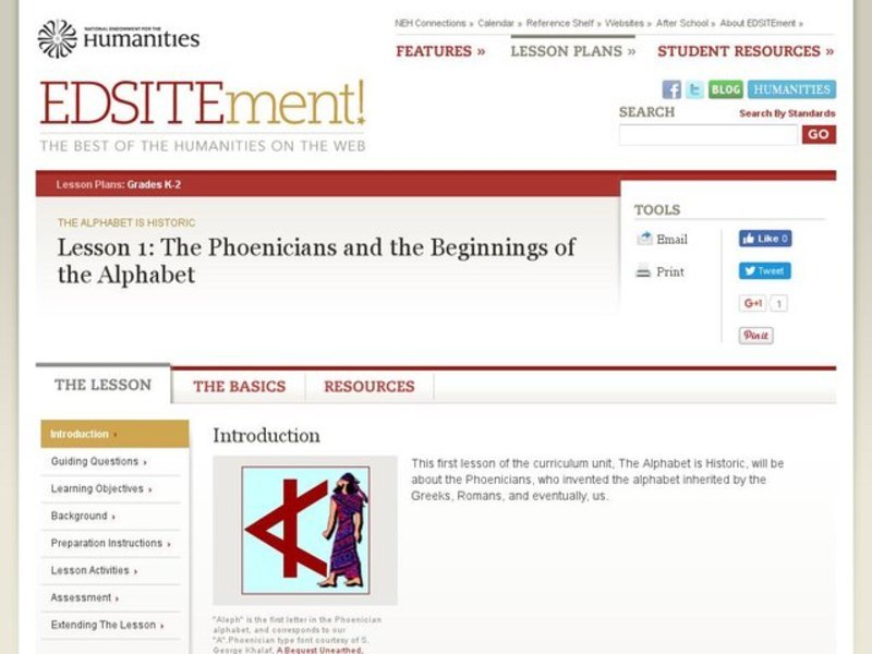 The Phoenicians and the Beginnings of the Alphabet Lesson Plan