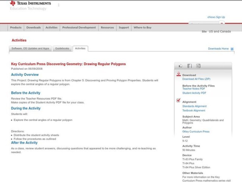 Drawing Regular Polygons Lesson Plan