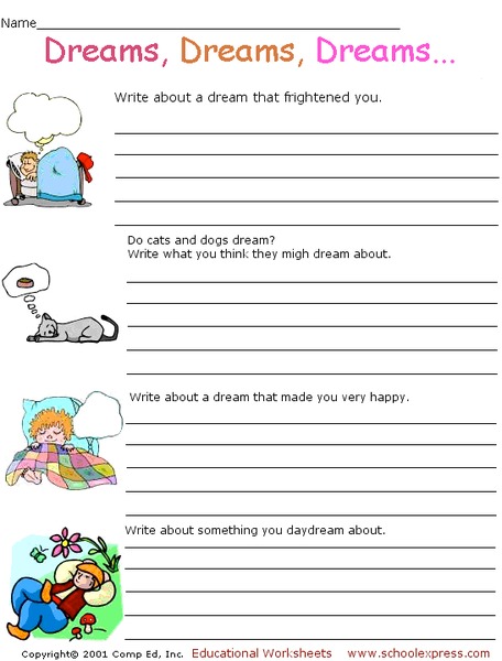 Dreams, Dreams, Dreams Worksheet
