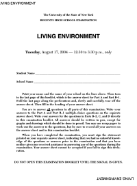 Regents High School Examination: Living Environment 2004 Assessment