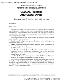 Regents High School Examination: Global History and Geography, June 17, 2004 Assessment