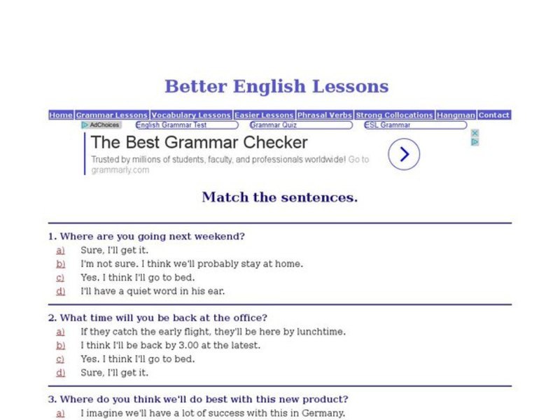 Match the Sentences Interactive