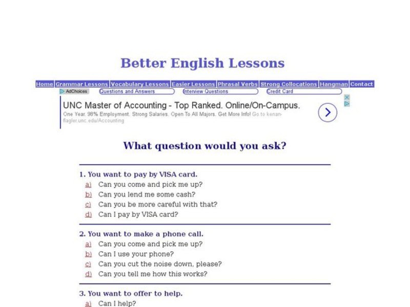 ESL: What Questions Would You Ask? Interactive
