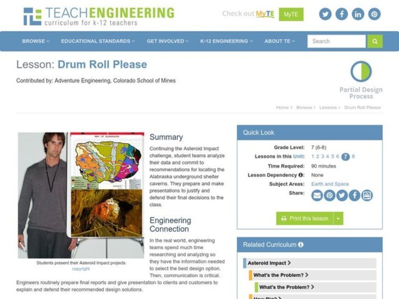 Recommendations and Presentations: Drum Roll Please Activity