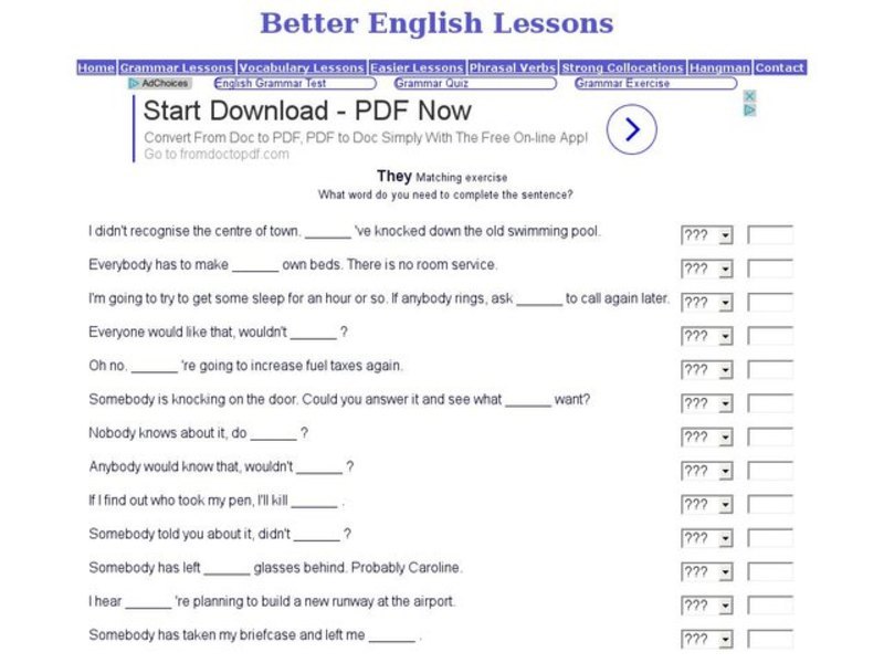 ESL: Their, Theirs, Them, They Interactive