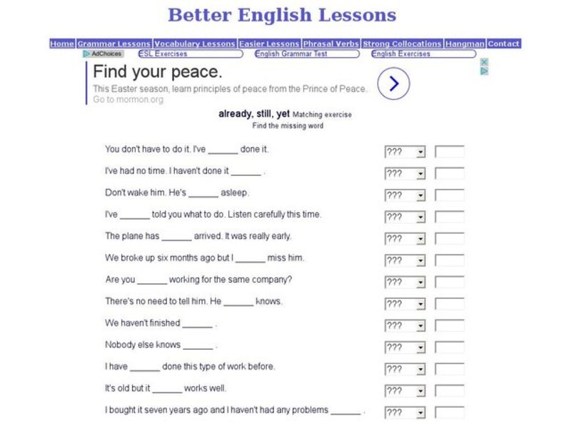 ESL: Already, Still, Yet Interactive