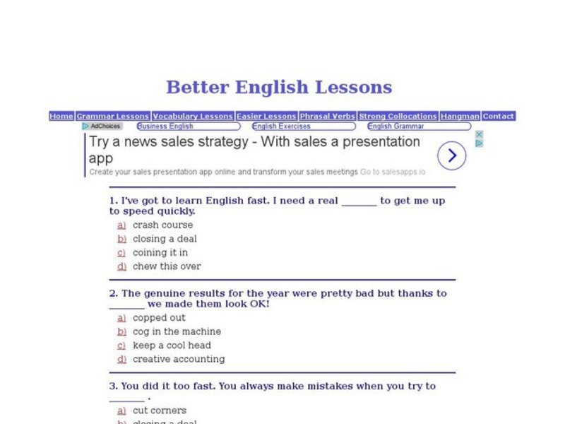ESL: Business Expressions Interactive
