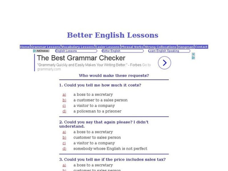 ESL: Who Would Make These Requests? Interactive