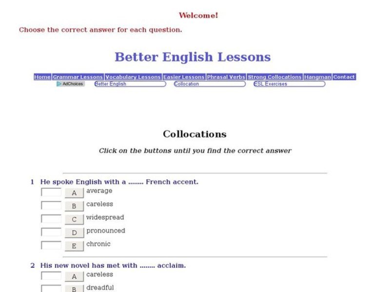 ESL: Collocations Interactive