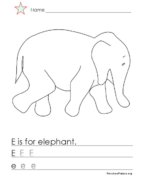 E Is For Elephant Lesson Plan