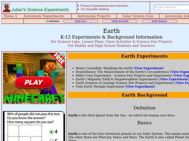 Earth Lesson Plan