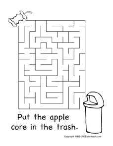 Earth Day Maze Worksheet