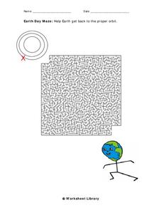 Earth Day Maze Worksheet
