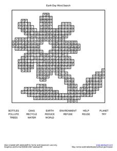 EARTH DAY WORD SEARCH Worksheet