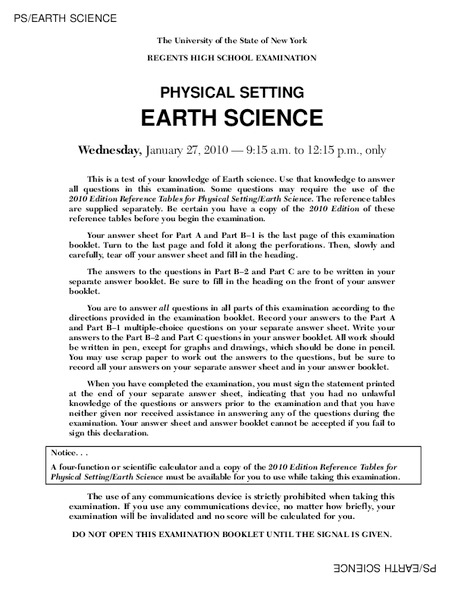 Earth Science Lesson Plan