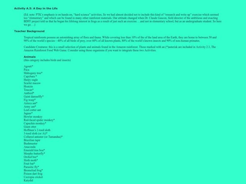 A Day in the Life Lesson Plan