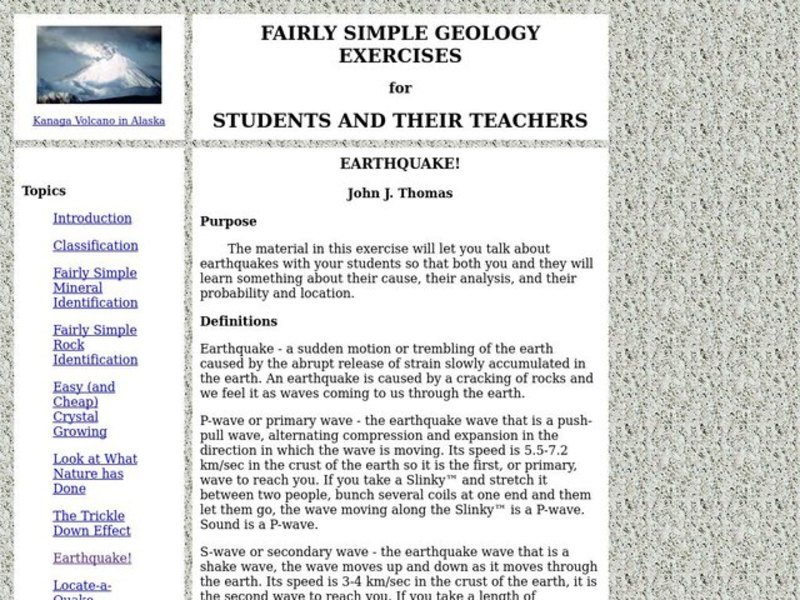 Earthquake! Lesson Plan