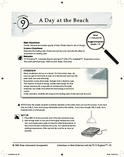 A Day at the Beach Lesson Plan