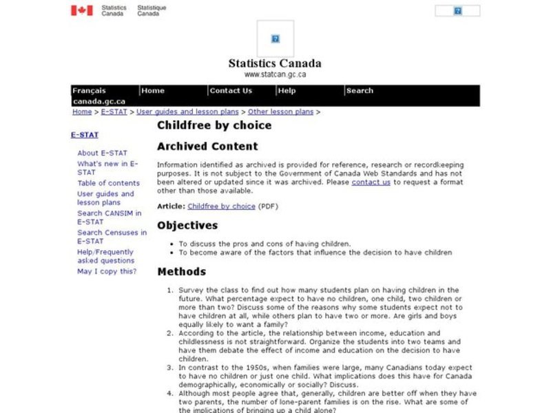 Childfree by Choice Lesson Plan