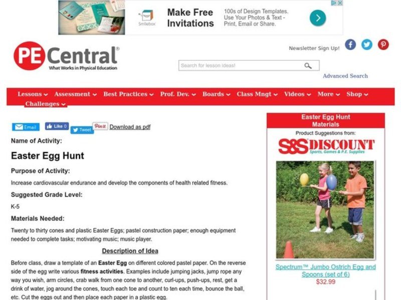 Easter Egg Hunt Lesson Plan