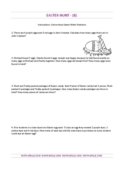Easter Hunt Worksheet