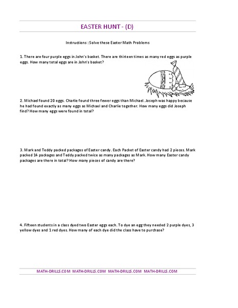 Easter Hunt Worksheet