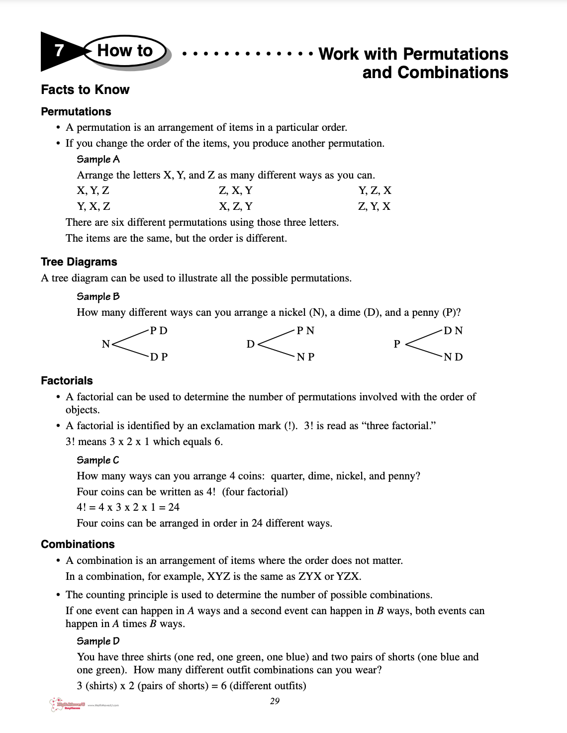 Permutations and Combinations Worksheet