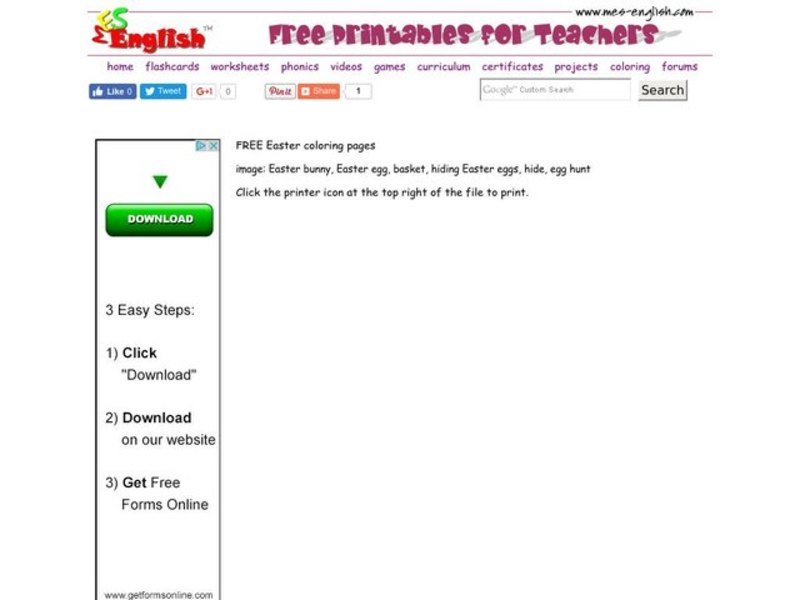 Easter Picture Worksheet