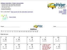 Easy Addition Practice Worksheet