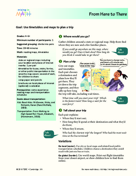 From Here To There Lesson Plan