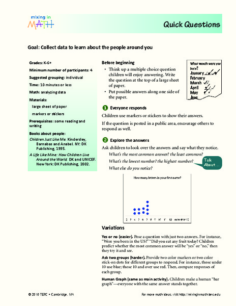 Quick Questions Lesson Plan