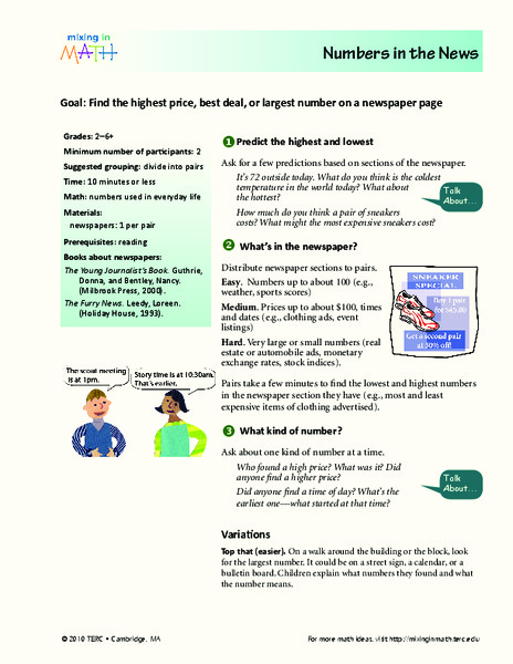 Numbers in the News Lesson Plan