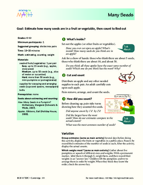 Estimate How Many Seeds Are In a Fruit or Vegetable Lesson Plan