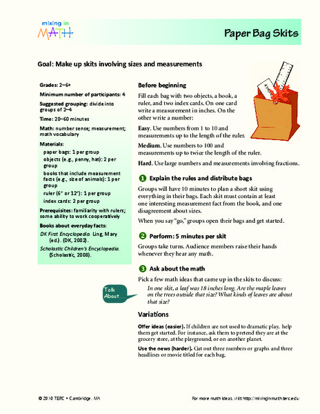 Paper Bag Skits Lesson Plan