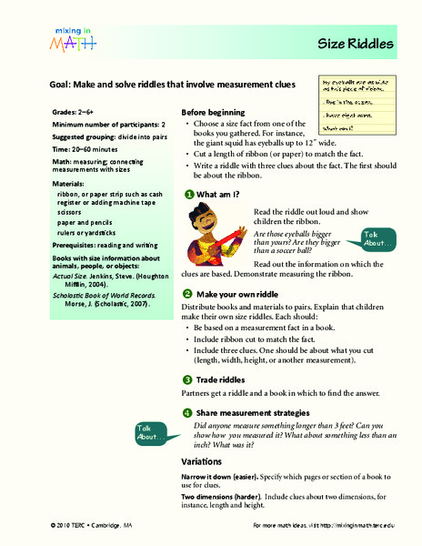 Size Riddles Lesson Plan