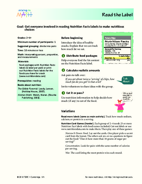 Read the Label Lesson Plan