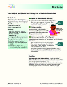 Pour Some Lesson Plan