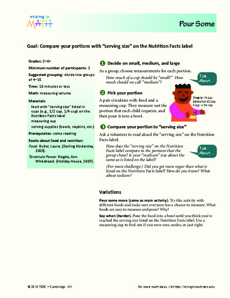 Pour Some Lesson Plan