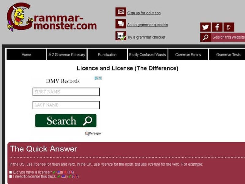 Licence or License Interactive