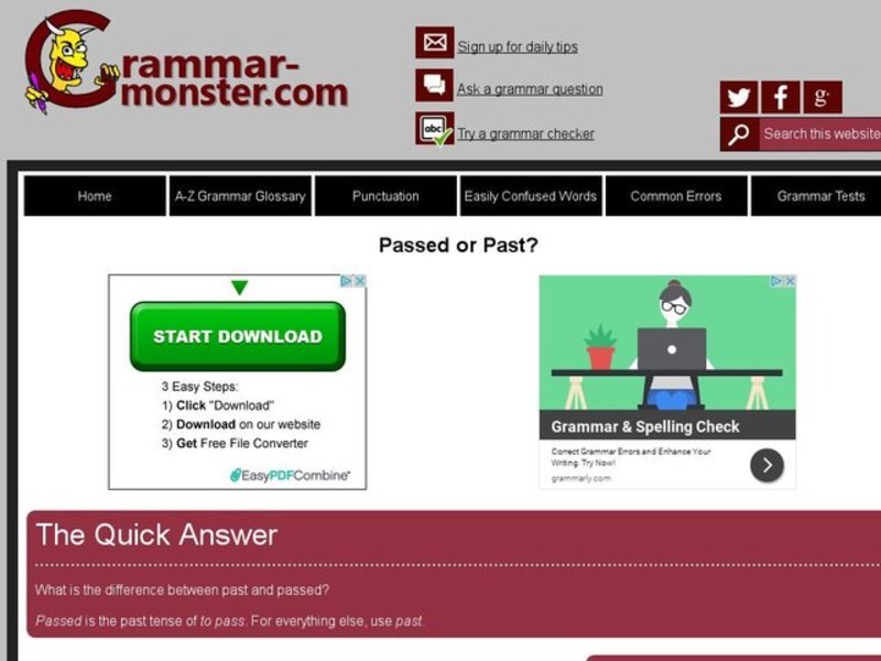 Passed/Past Interactive